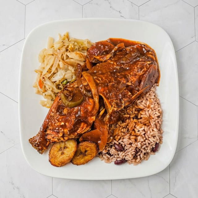 Brown Stew Fish.